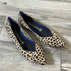 Rothy’s, the point shoe, leopard print, great condition size 8.5